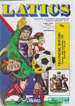 Wigan Athletic v Tranmere Rovers Match Programme 1989-09-26